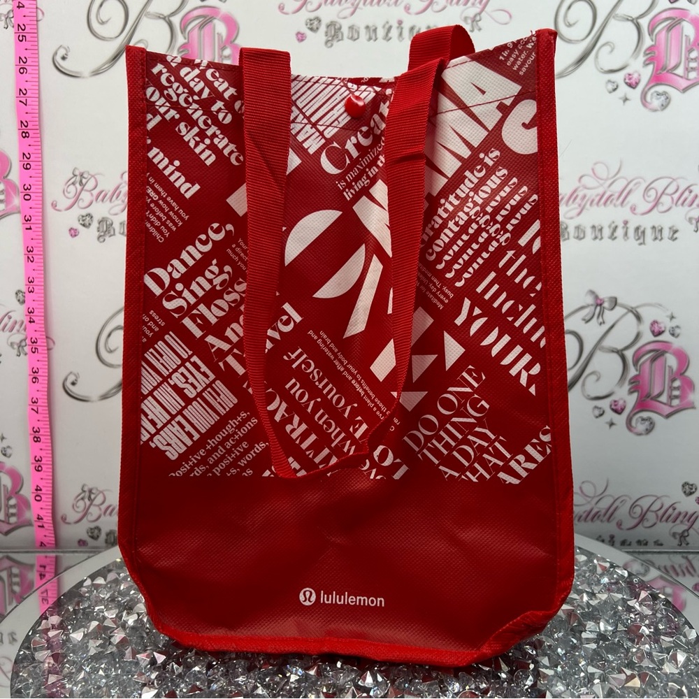 lululemon athletica Red Graphic Tote Bag